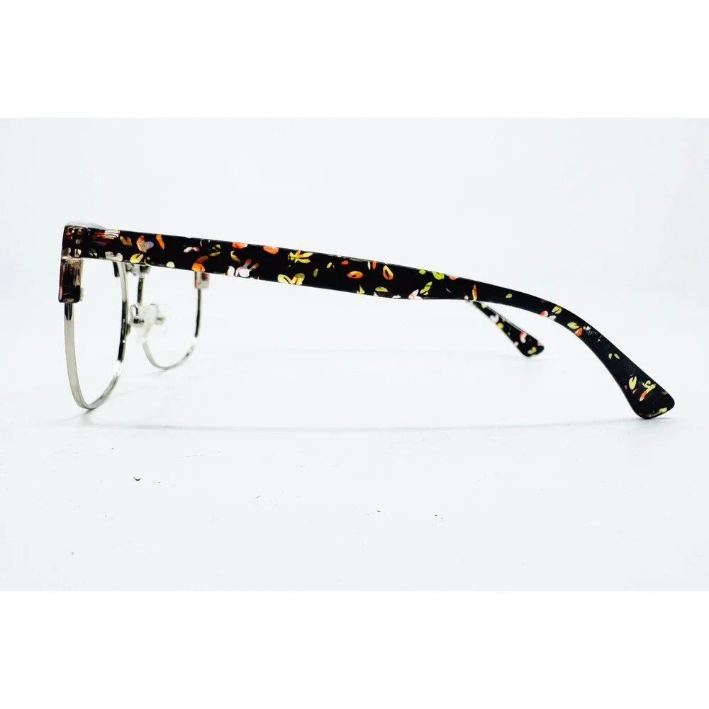 EyeBuyDirect Charleston Eyeglasses Women Floral Tortoise Browline 52-17-142